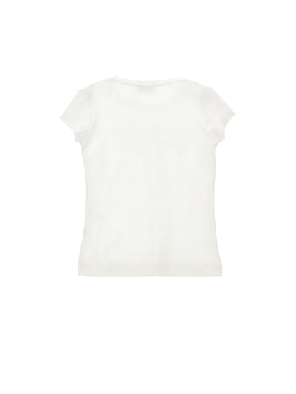 Philosophy White Jersey Logo Tee with Floral Print