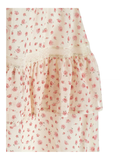 Philosophy Small Rose Print Long Skirt