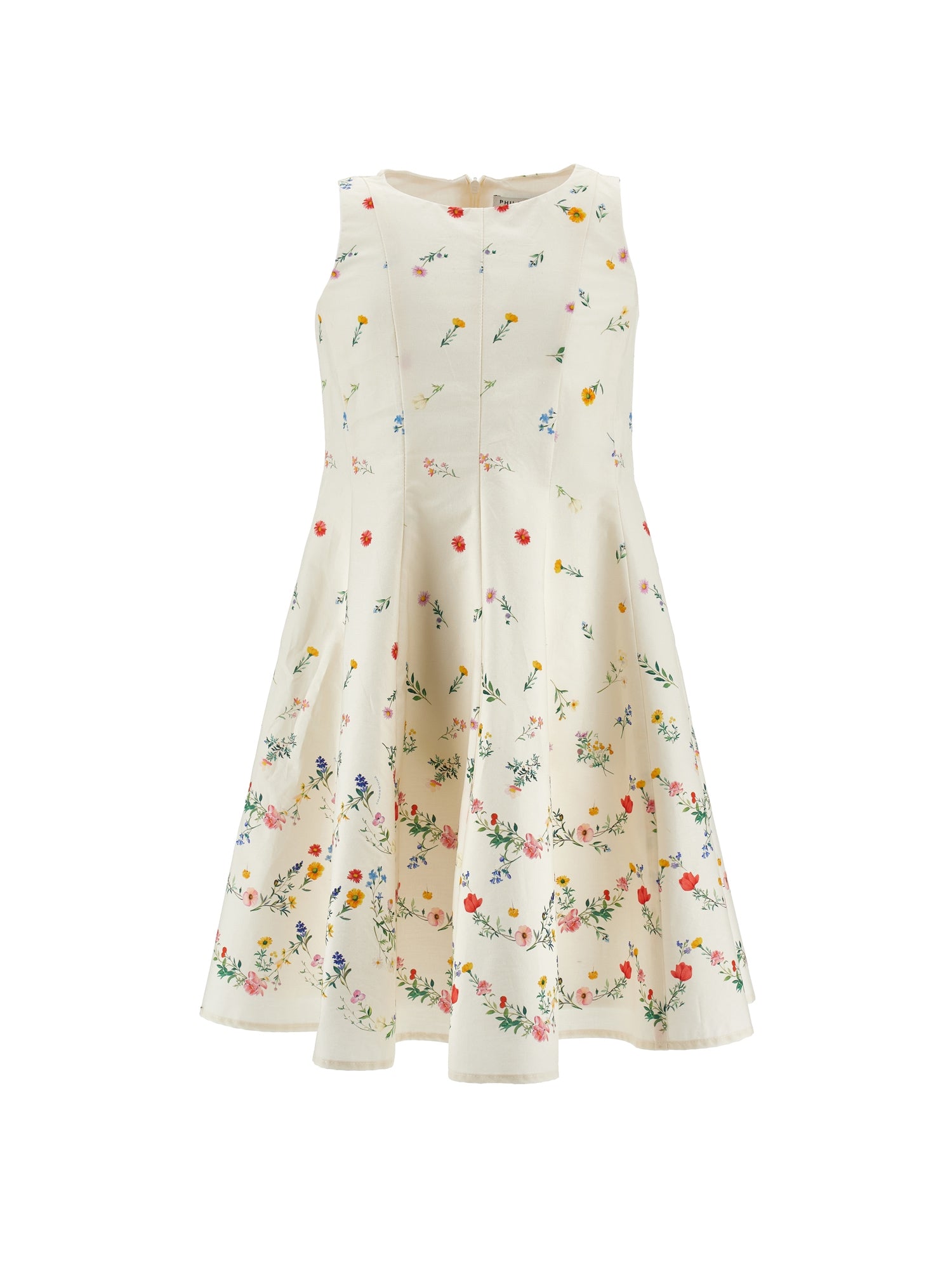 Philosophy Off White Sleveless Flora Print Dress