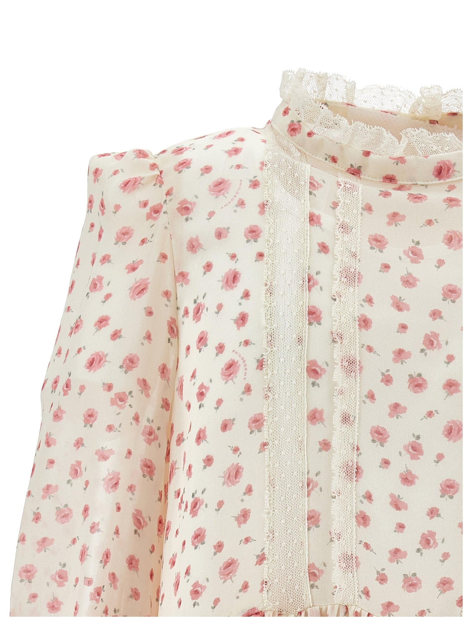 pink philosophy dress Philosophy Di Lorenzo Serafini Floral Print Ruffled Mini Dress