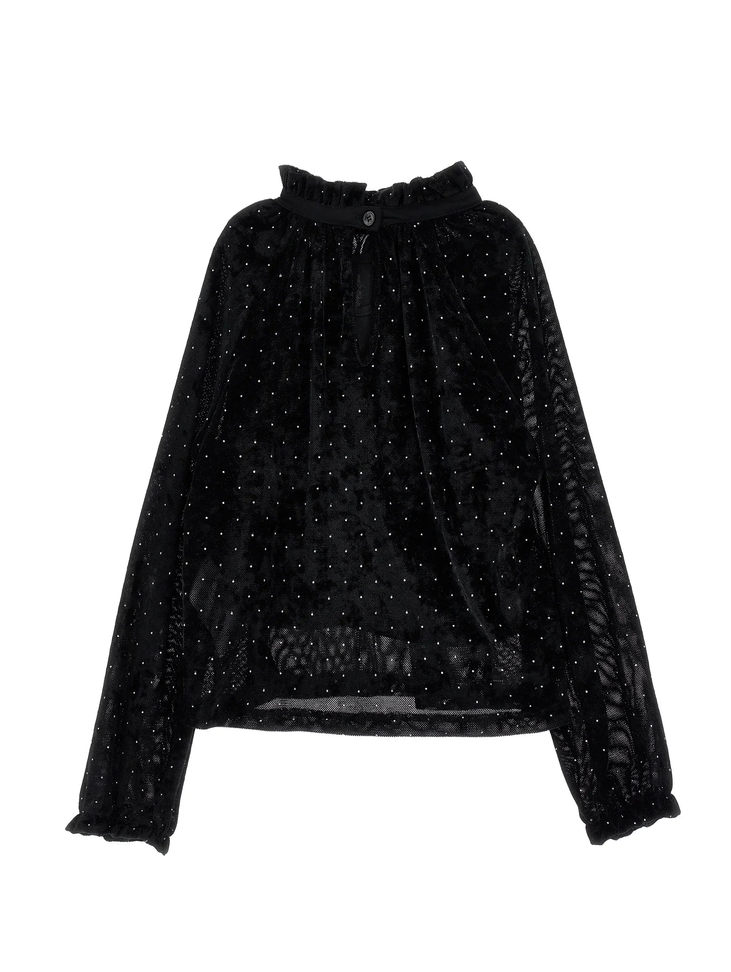 Philosophy Girls Nero Velvet Long Sleeve Top