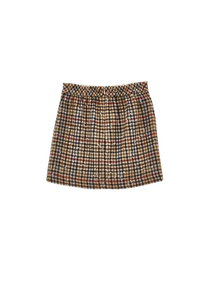 Philosophy Girls Multicolor Houndstooth Long Skirt