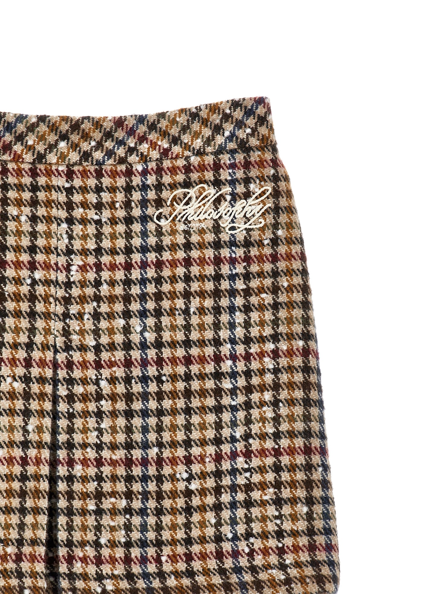 Philosophy Girls Multicolor Houndstooth Long Skirt