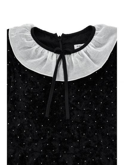 Philosophy Girls Black Velvet Dress
