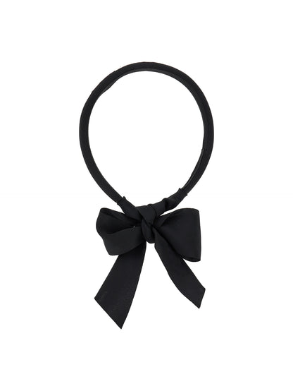 Philosophy Black Logo Headband with Ribbon Tie
