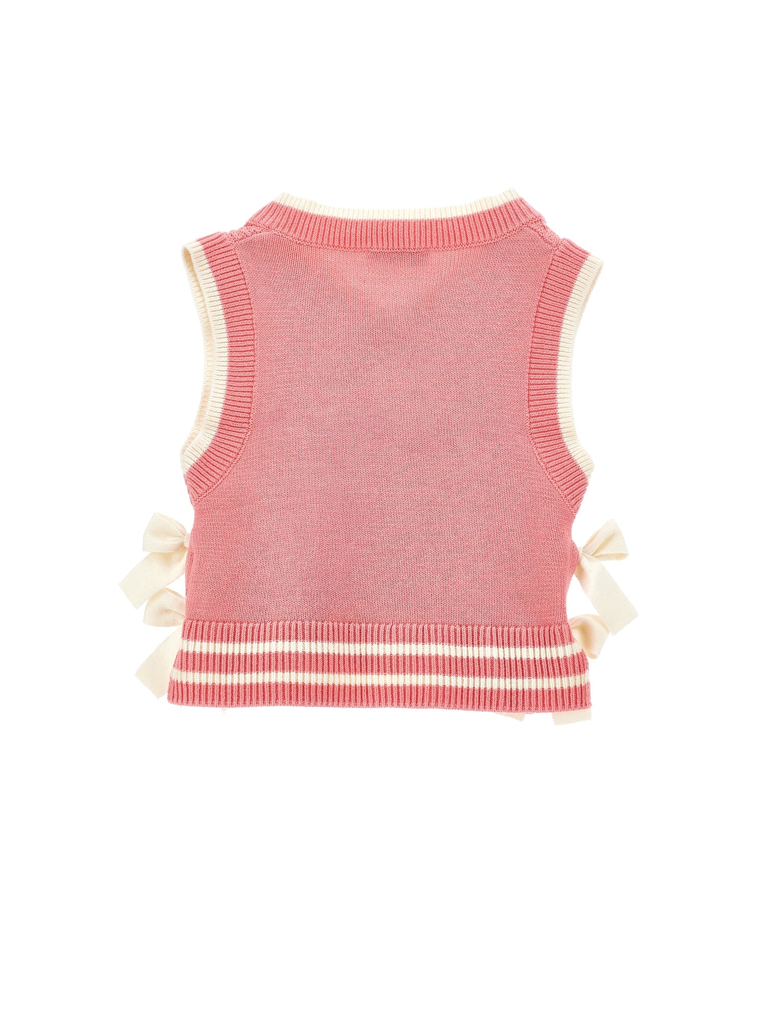 ベスト/ジレ PINK / COMPACT KNIT VEST WITH SHIRT Resicozy Men's Knit Sweater Vest Solid Color V-Neck Button Down