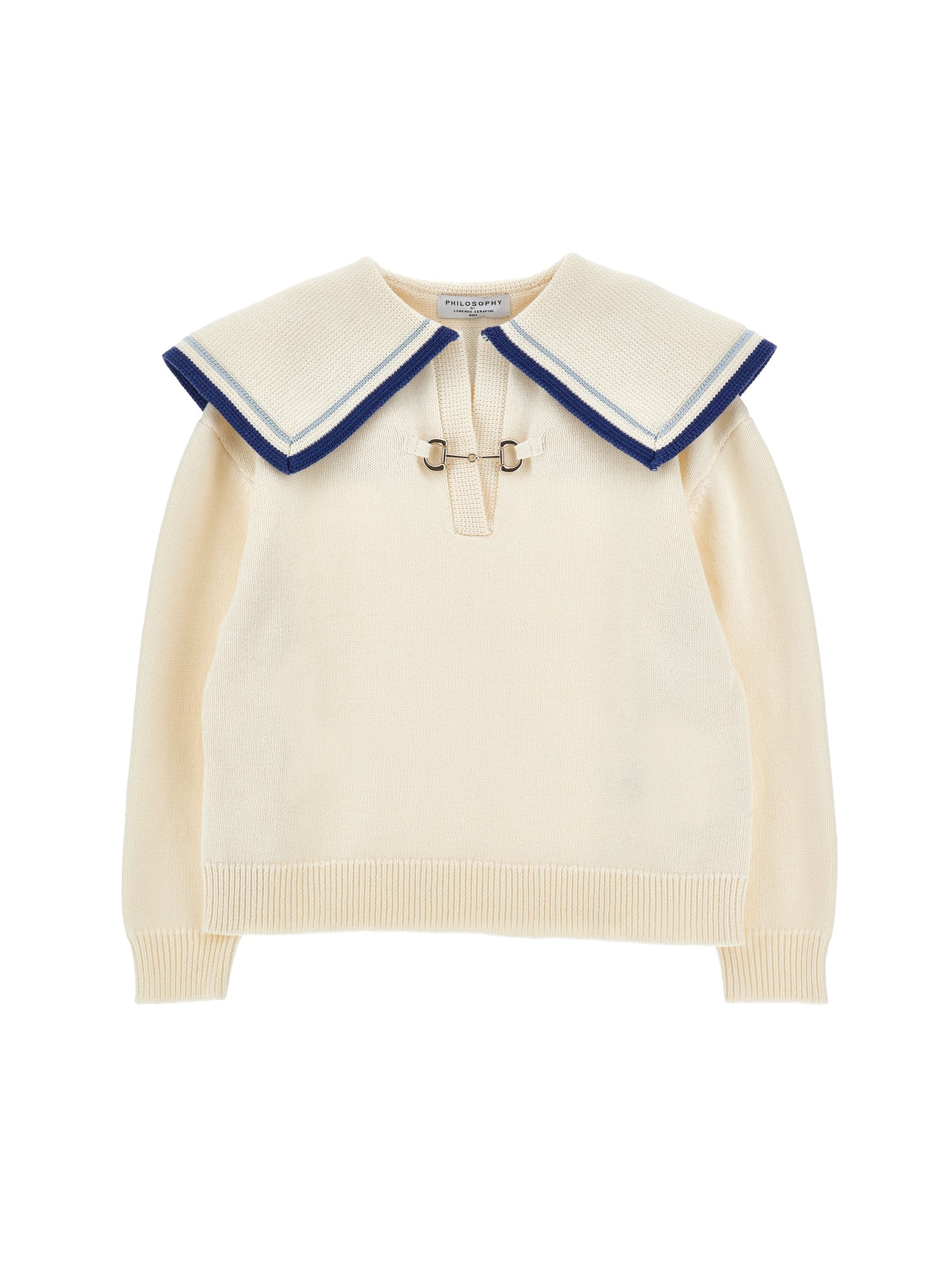Philosophy Off-White Sweater with Sailor Collar