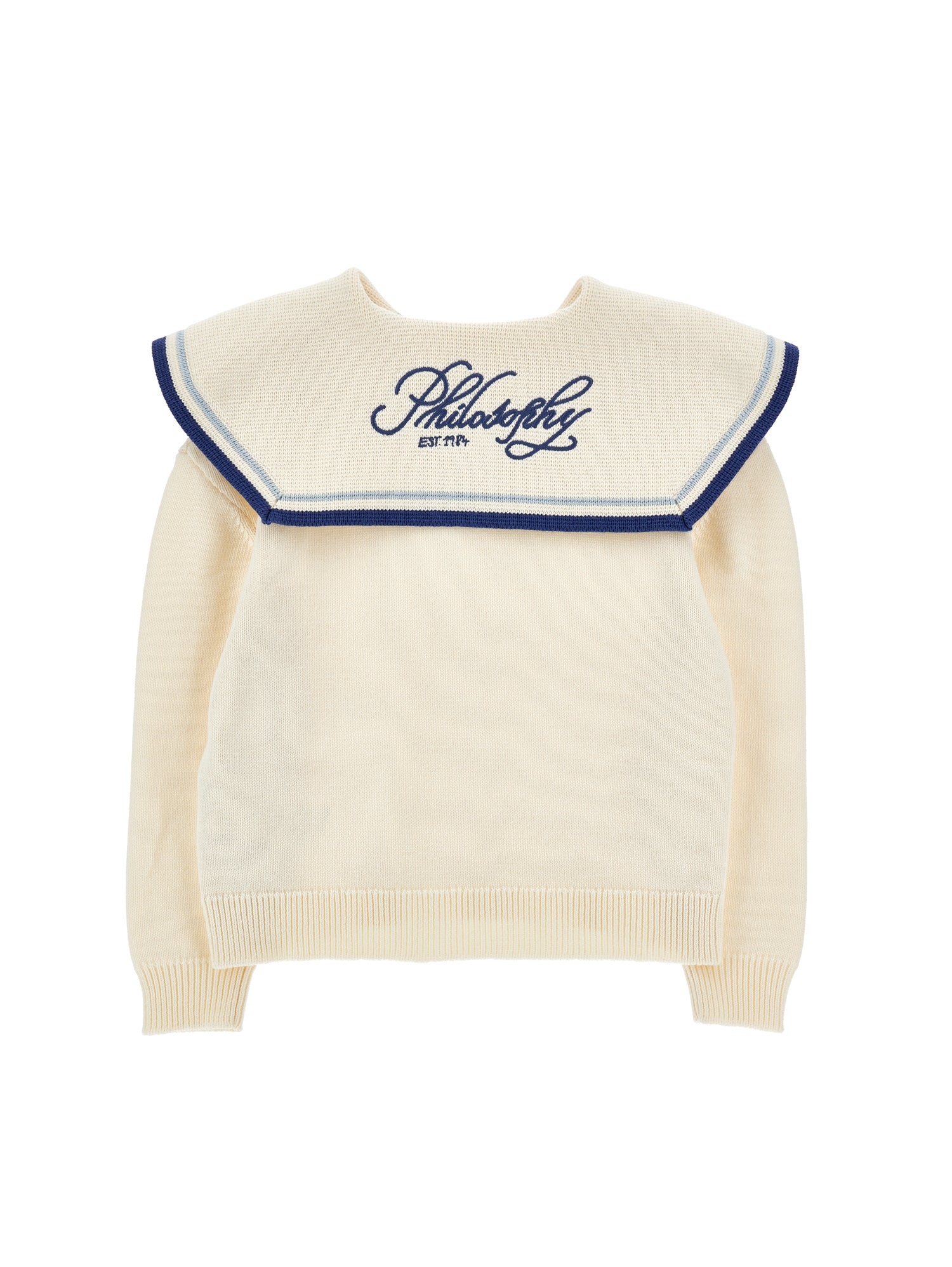 Philosophy Off-White Sweater with Sailor Collar
