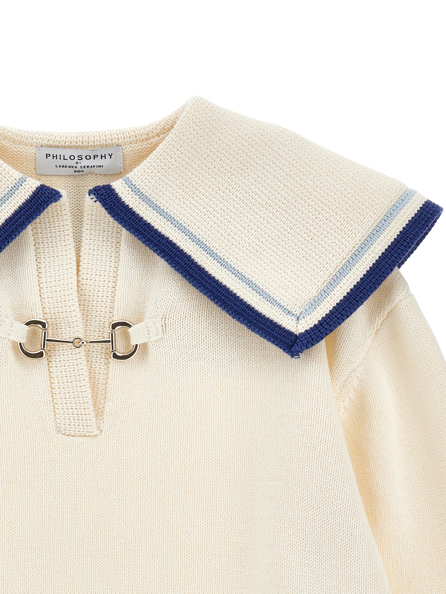 Philosophy Off-White Sweater with Sailor Collar