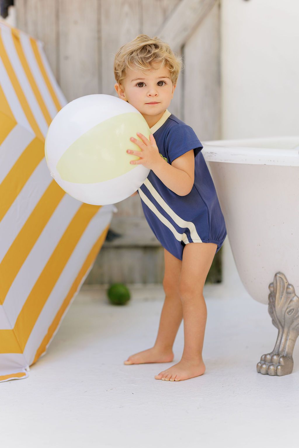 Duet Baby Boys Stripe Edit Romper