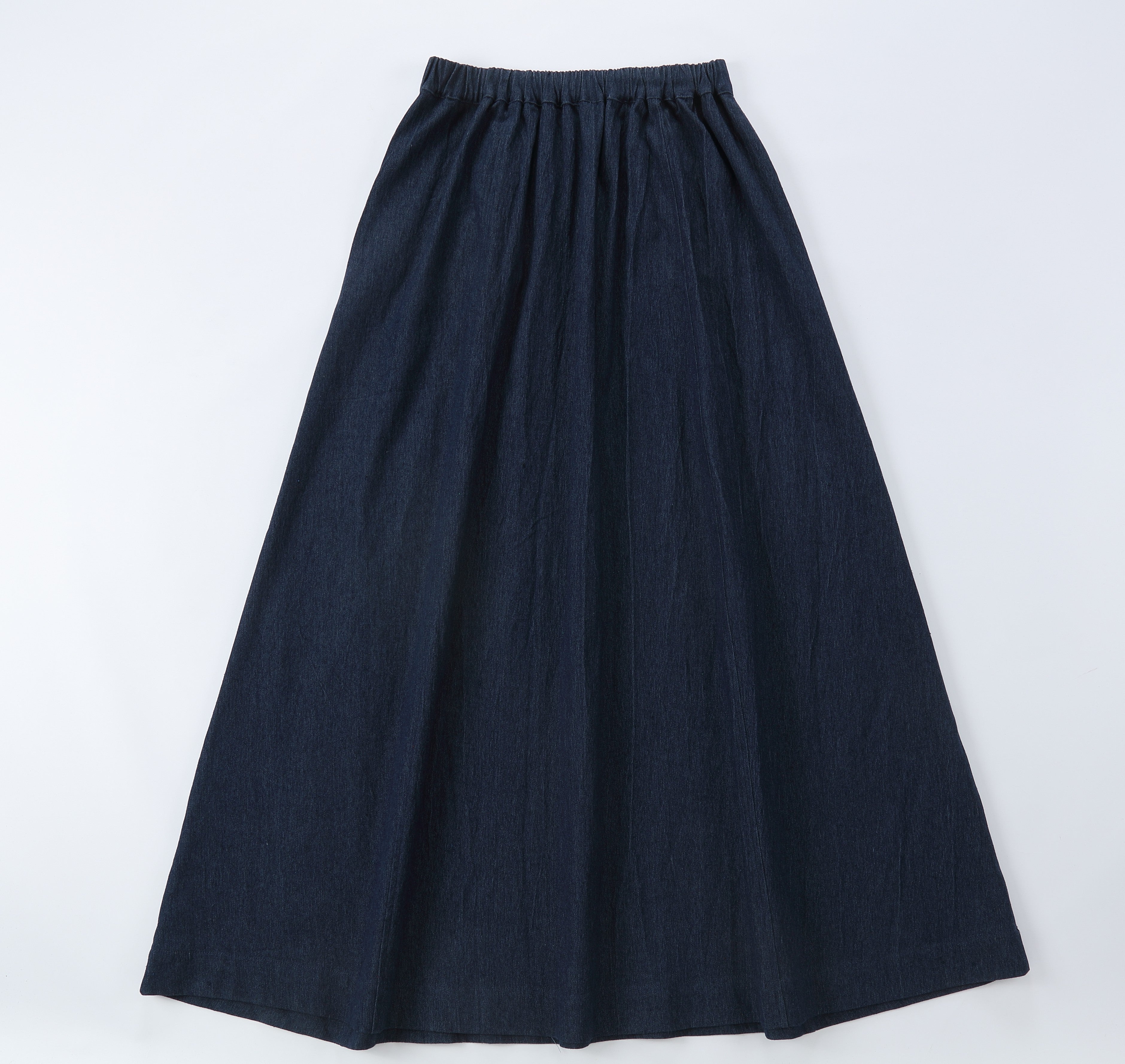 Duet Dark Denim Elastic Waist Skirt