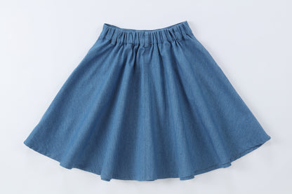 Duet Light Blue Denim Circle Skirt