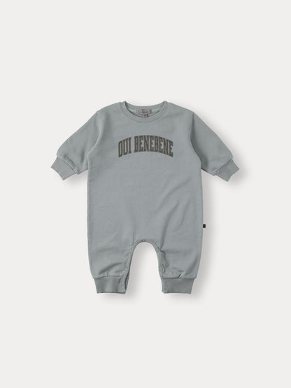 Bene Bene Baby OUI Grayish Blue Varsity Romper