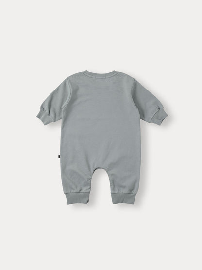 Bene Bene Baby OUI Grayish Blue Varsity Romper