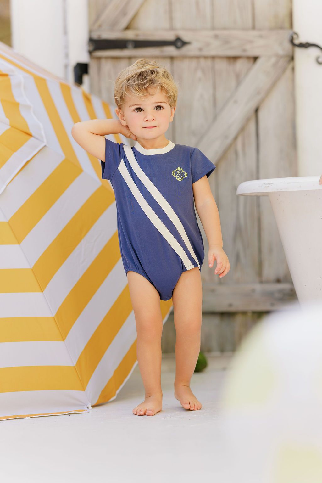 Duet Baby Boys Stripe Edit Romper