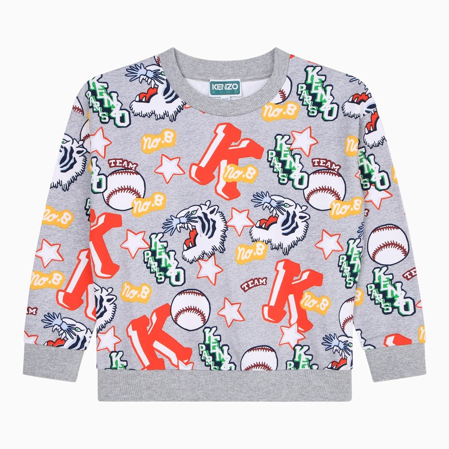 Kenzo Grey Allover Print Sweatshirt