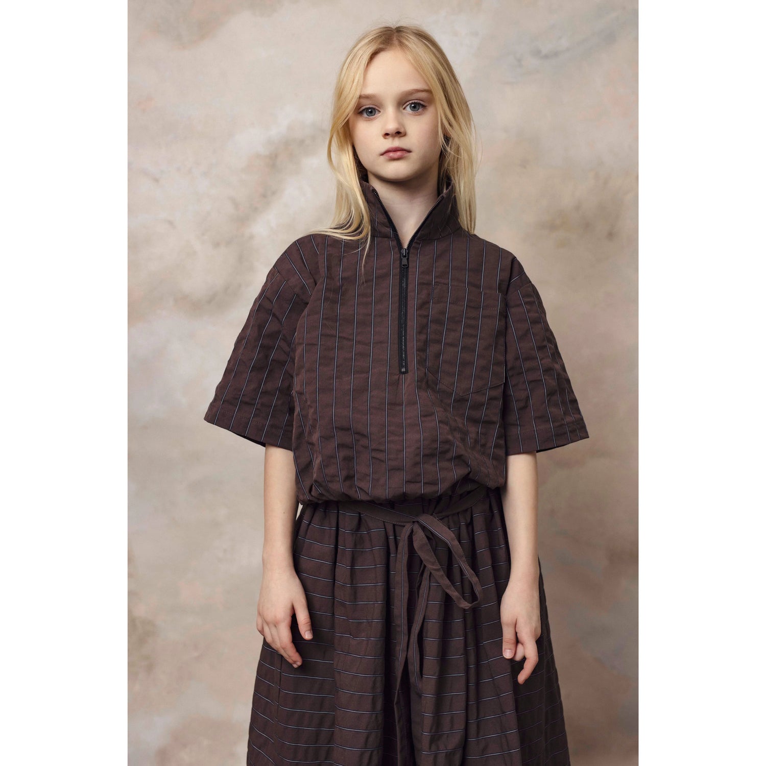Unlabel Chocolate Stripes Bite Skirt