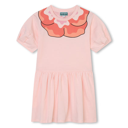 Kenzo Pale Pink Printed Collar Dress