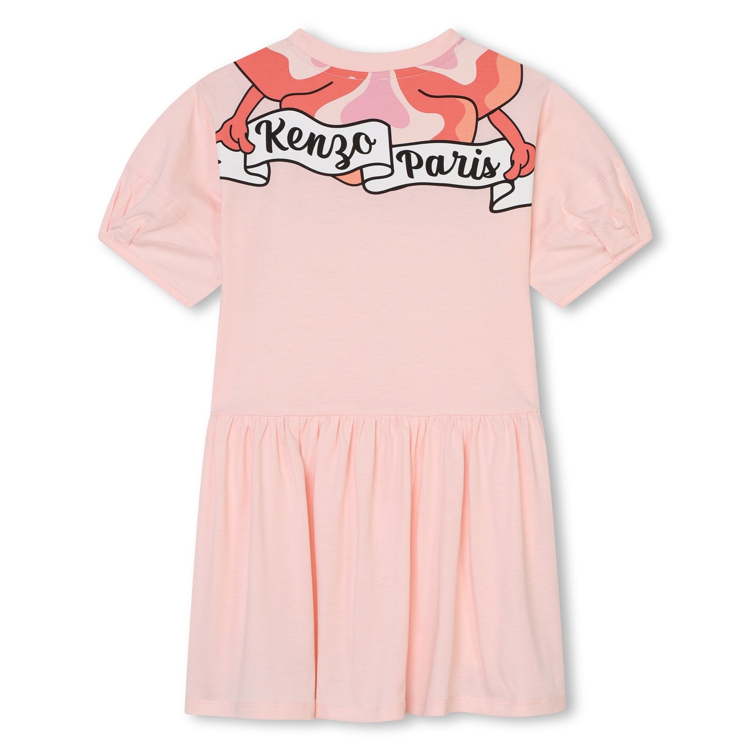 Kenzo Pale Pink Printed Collar Dress