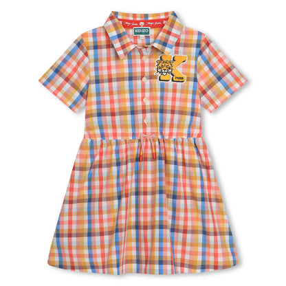 Kenzo Multicolor Gingham Shirt Dress