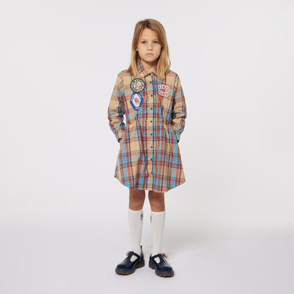 Kenzo Sand Checked Shirt Dress