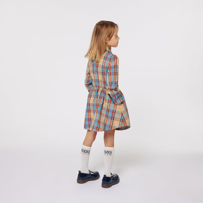 Kenzo Sand Checked Shirt Dress