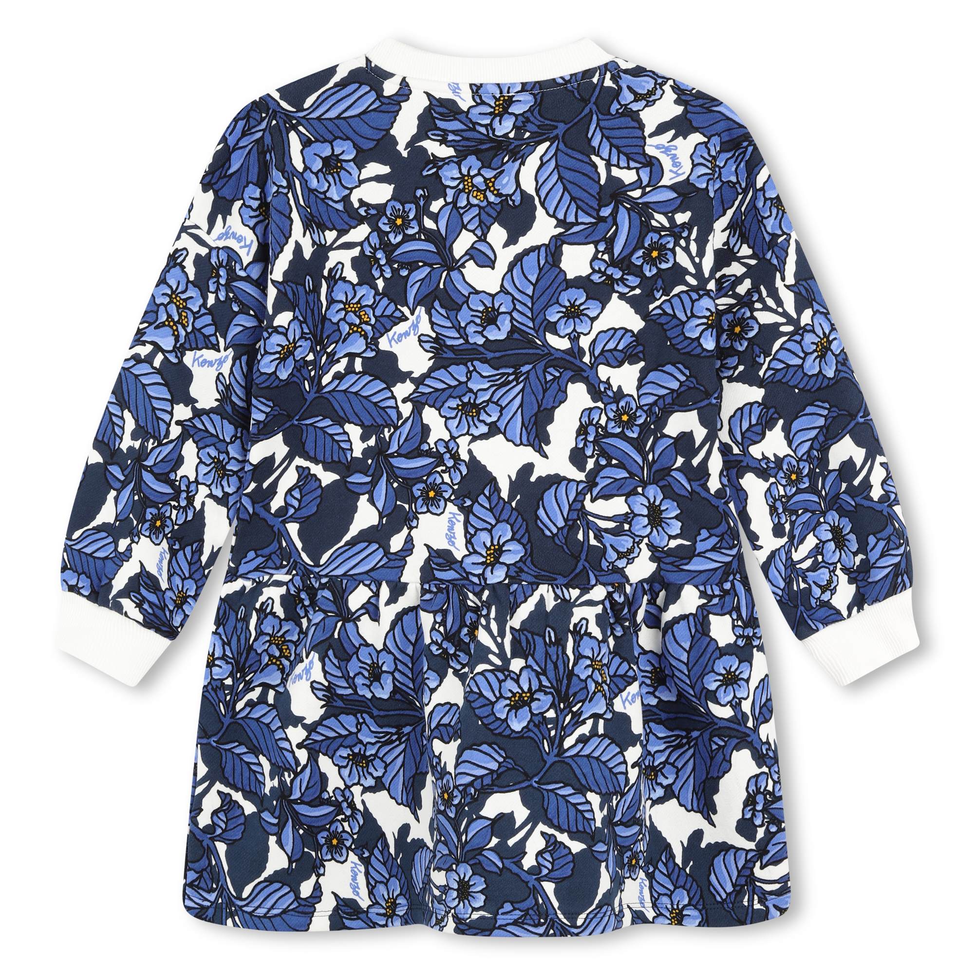 Kenzo Blue Floral Sweat Dress