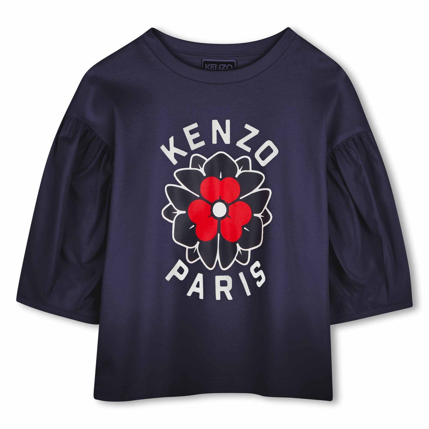 Kenzo Navy Top with Branded Flower Print