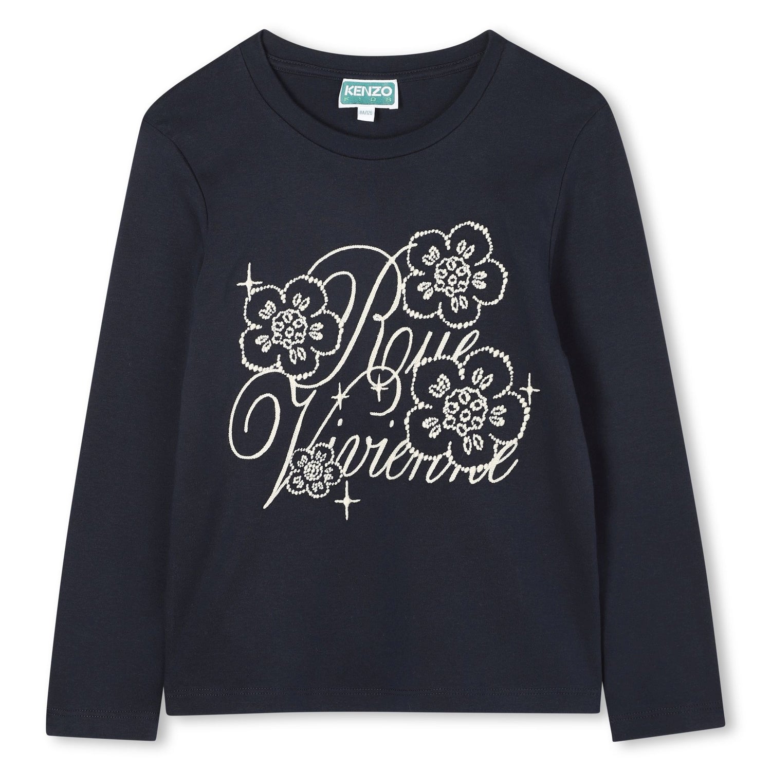 Kenzo Navy Long Sleeve Flower T-shirt