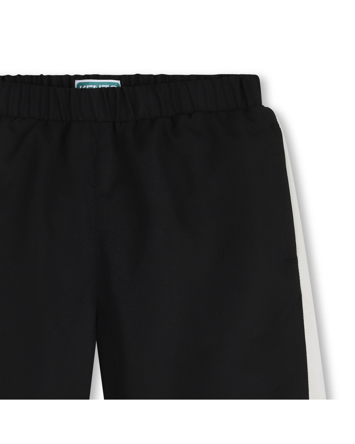 Kenzo Black Swim Short Rubber Label