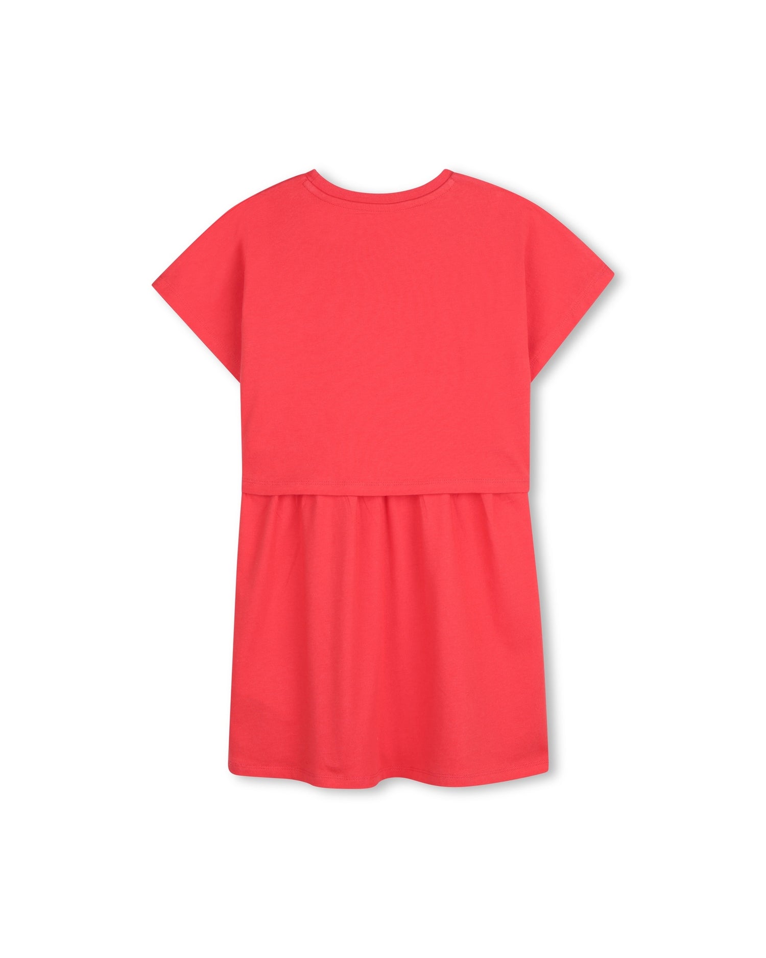 Kenzo Red Dress in Jersey 2 In 1 Effect