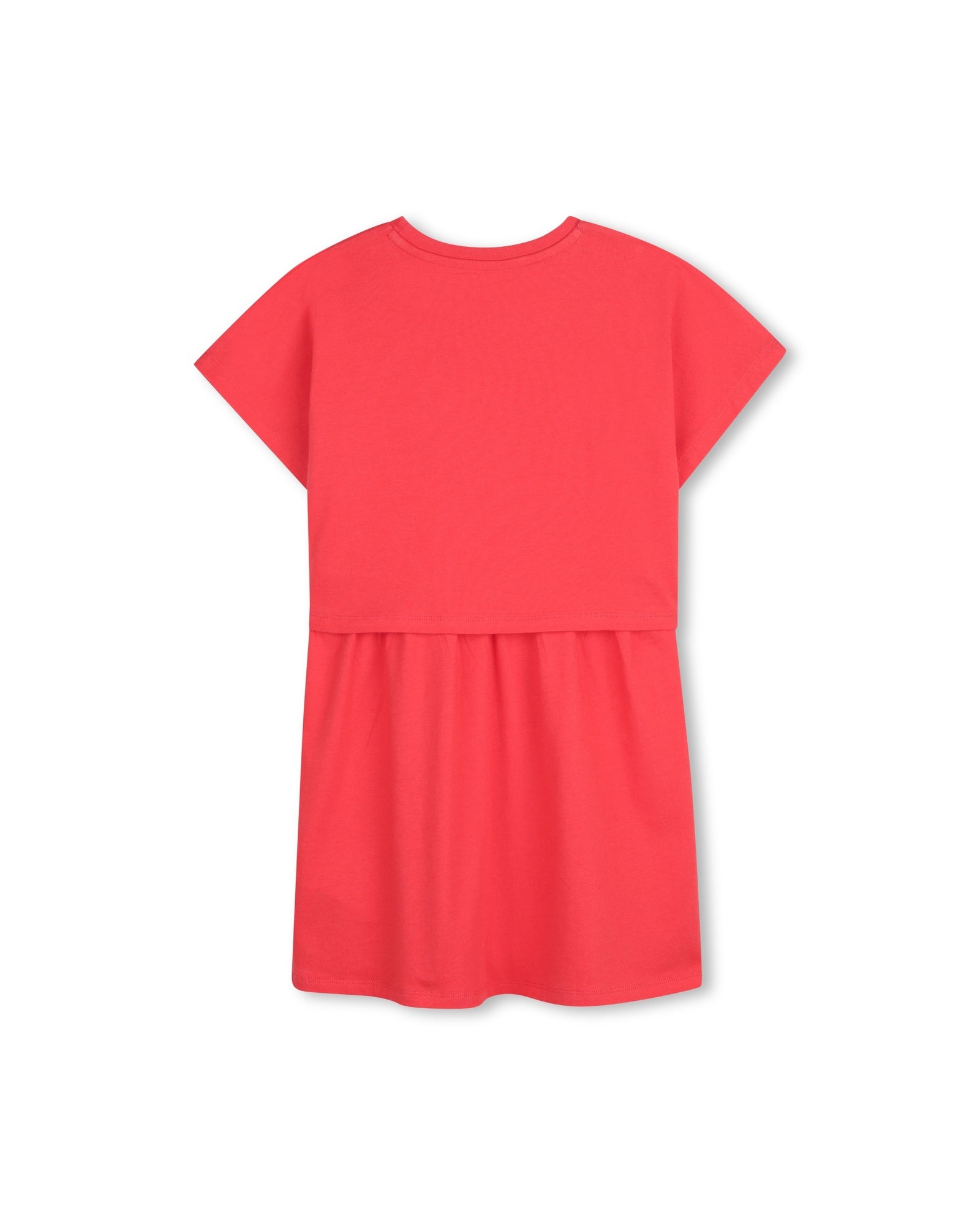 Kenzo Red Dress in Jersey 2 In 1 Effect