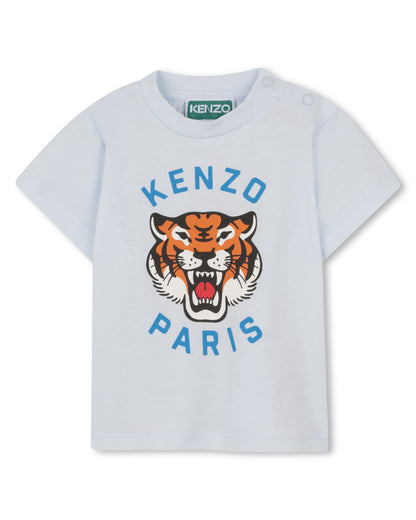 Kenzo Pale Blue T-Shirt in Jersey - Blue
