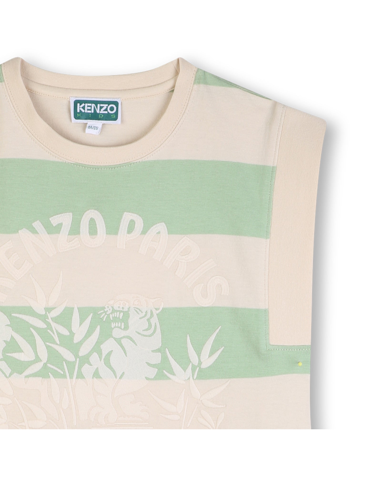 Kenzo Sleeveless Dress in Heavy Jersey Branded Embroidery on Front