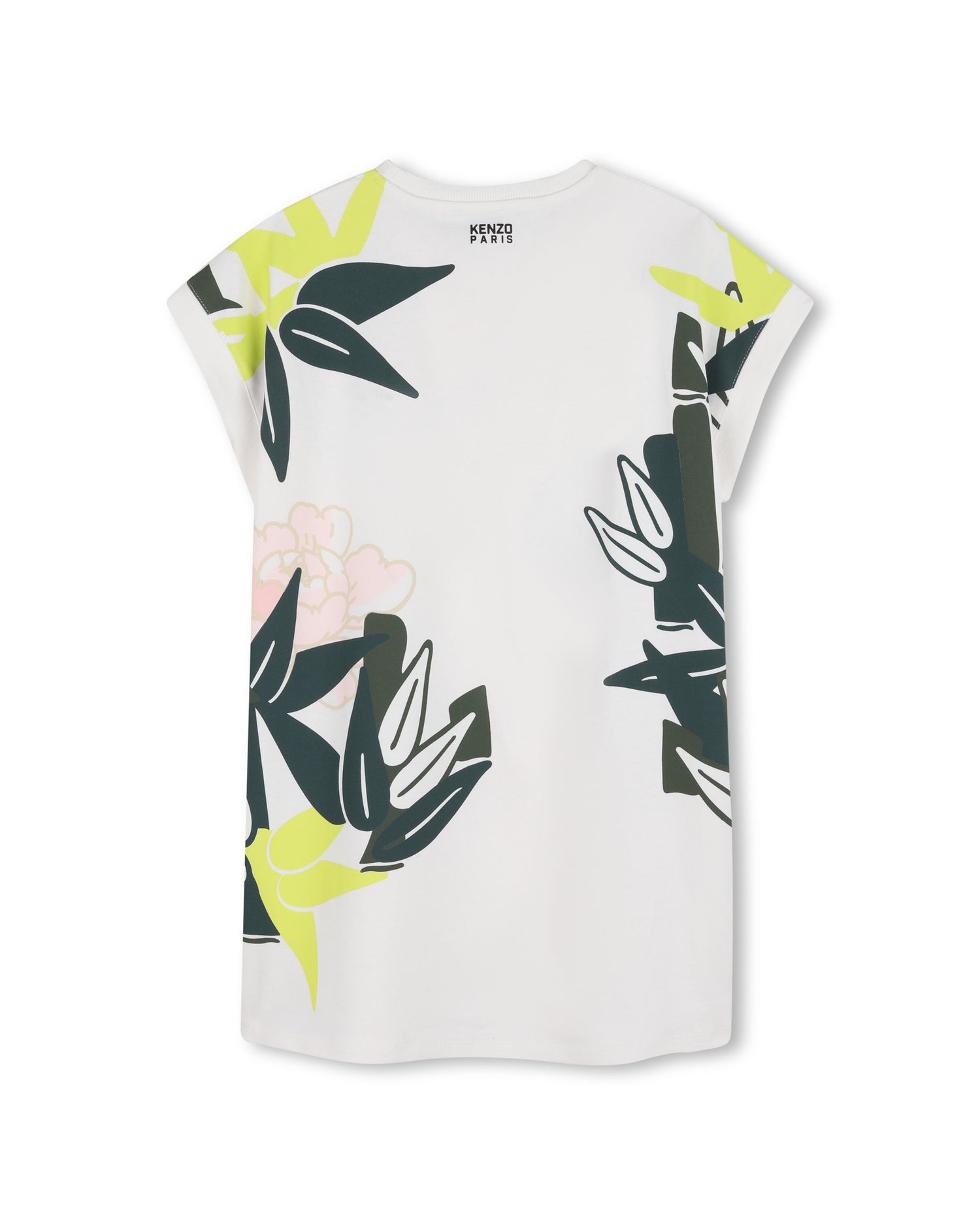 Kenzo Sleeveless Dress in Heavy Jersey Branded Print on Front and Back