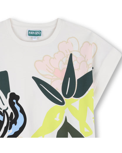 Kenzo Sleeveless Dress in Heavy Jersey Branded Print on Front and Back