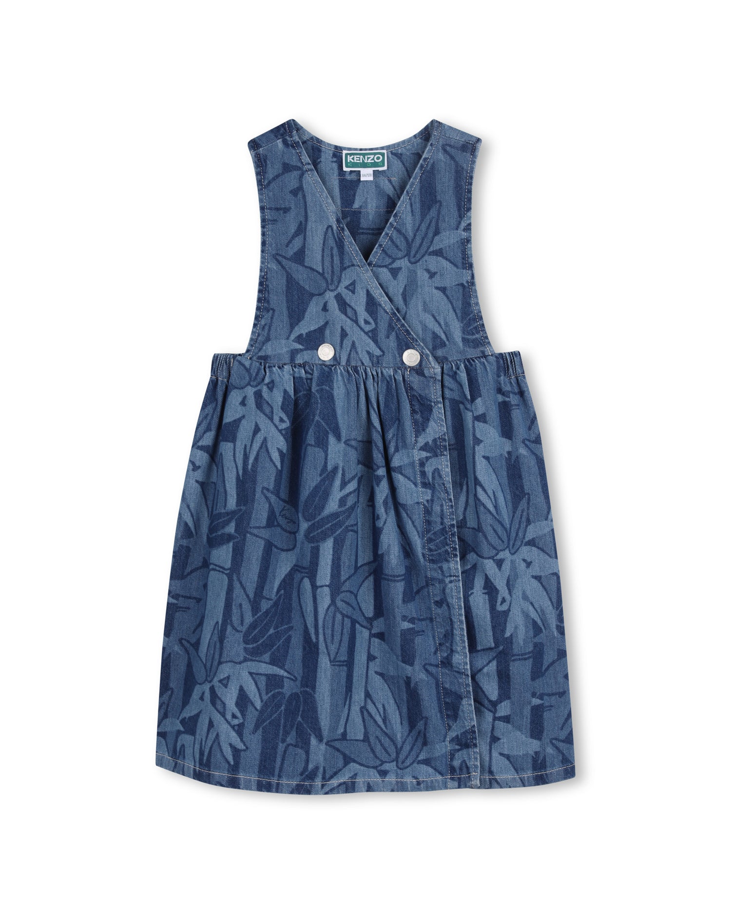 Kenzo Printed Denim Sleeveless Dress
