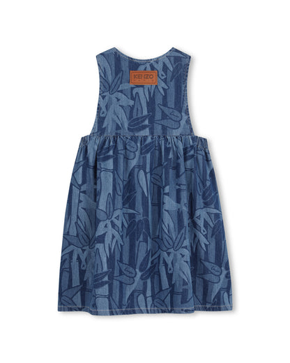 Kenzo Printed Denim Sleeveless Dress