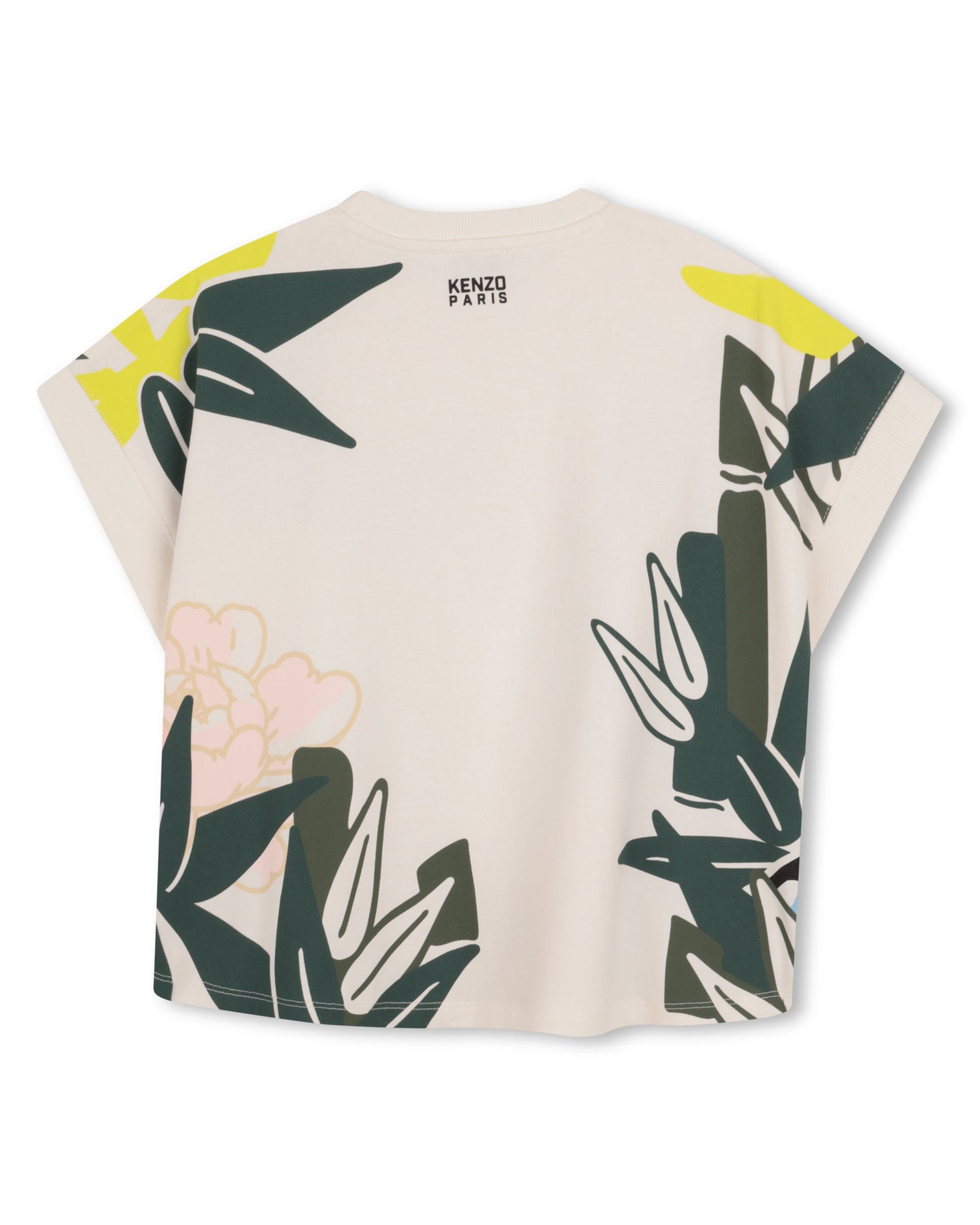 Kenzo Off-White Sleeveless T-Shirt in Heavy Jersey
