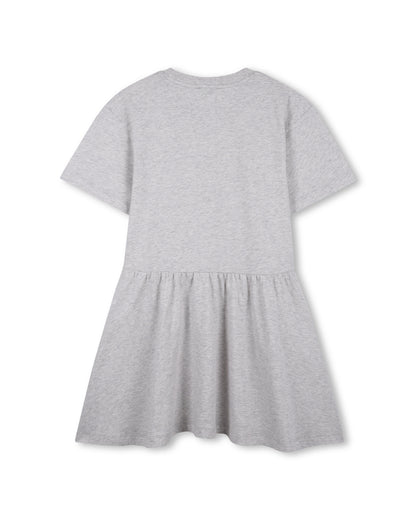 Kenzo Heather Grey Dress in Jersey Gathered