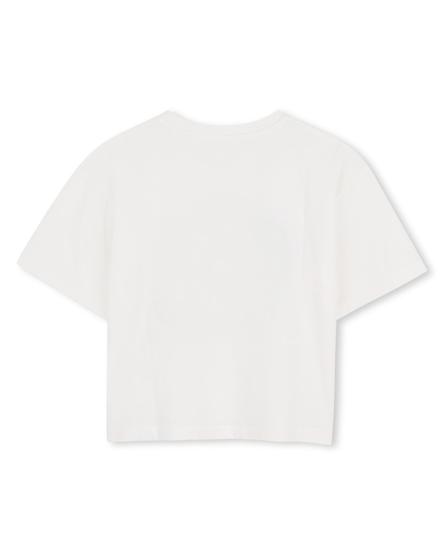 Kenzo Off-White T-Shirt in Jersey Branded Puff Ink