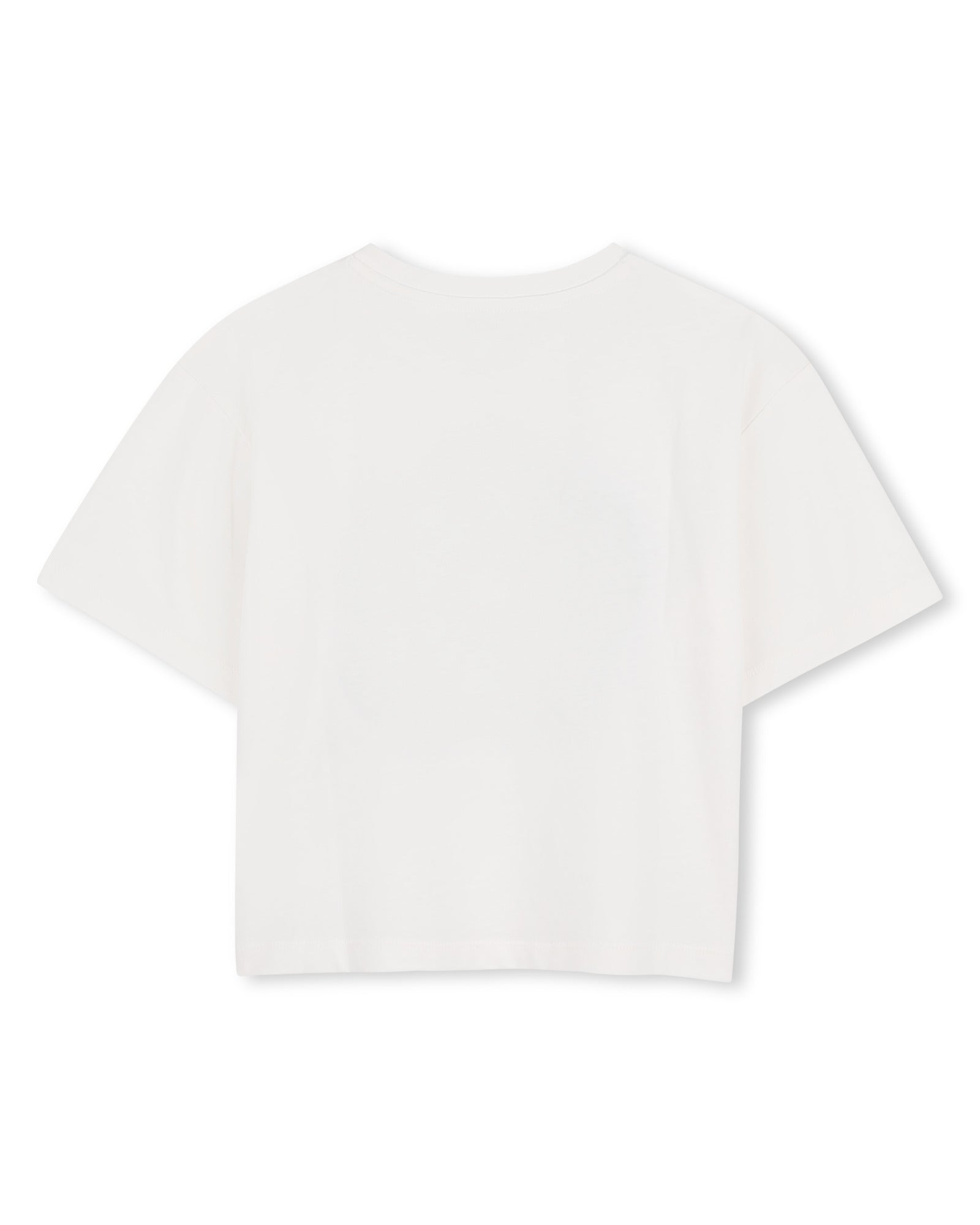 Kenzo Off-White T-Shirt in Jersey Branded Puff Ink