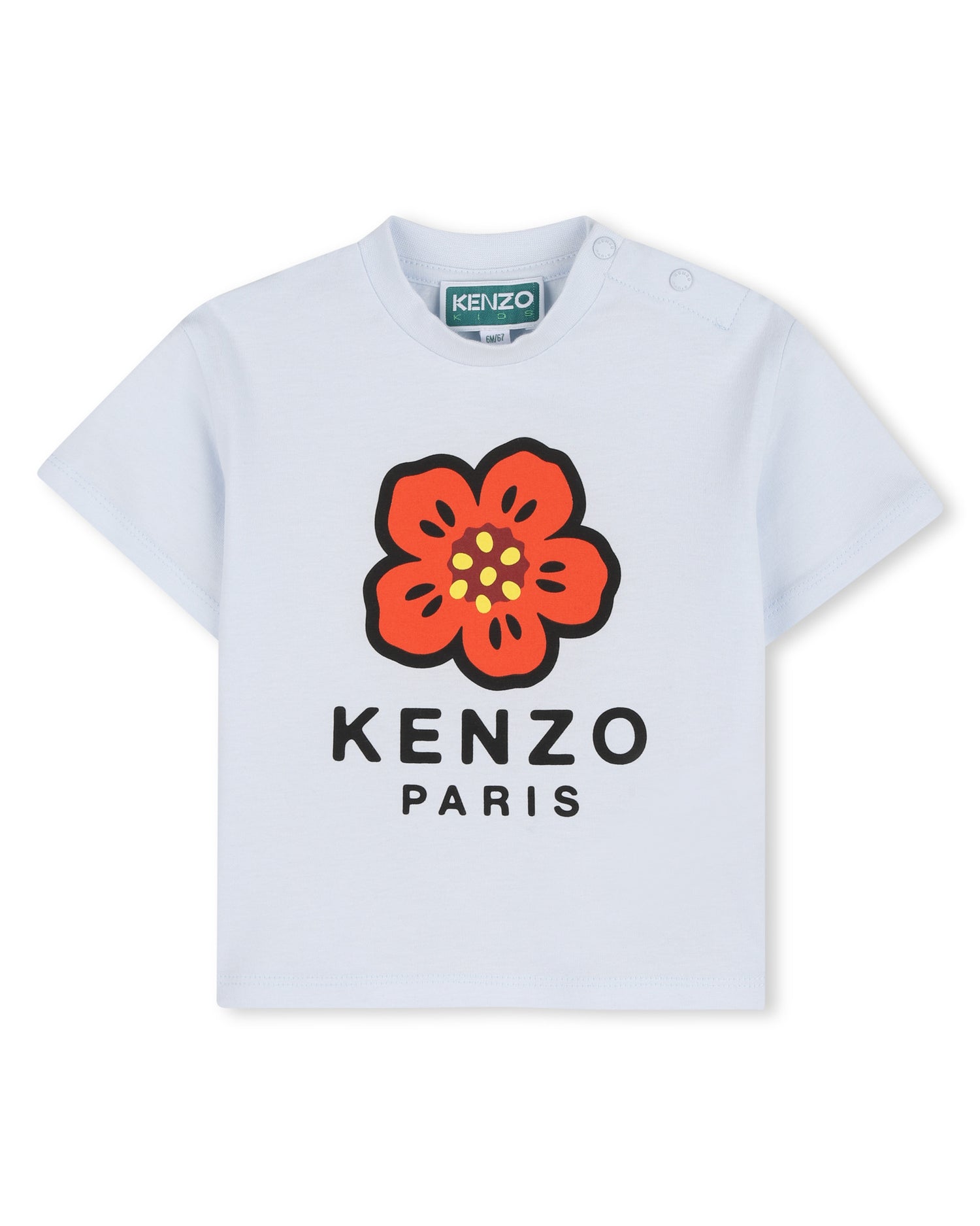 Kenzo Pale Blue Flower T-Shirt in Jersey