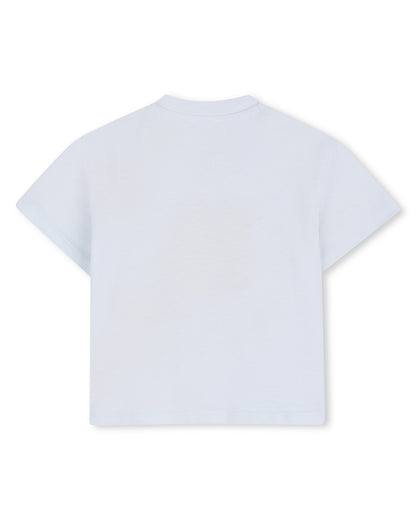 Kenzo Pale Blue Flower T-Shirt in Jersey