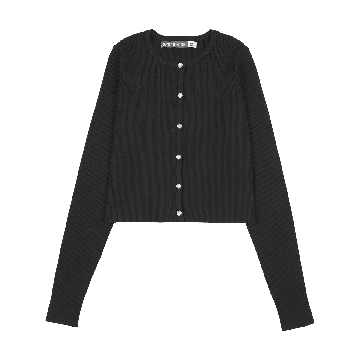 Urban Edge Teens Black Knit Cardigan