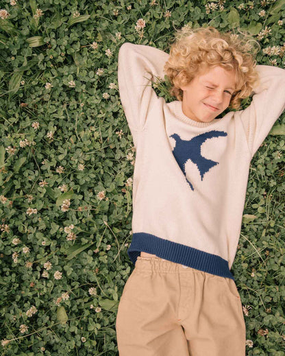 Buho Kids Ecru Bird Sweater