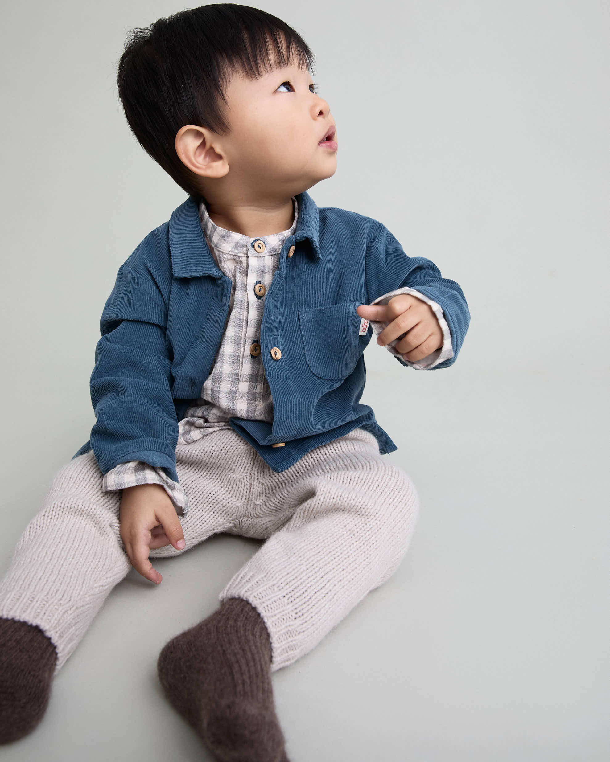 Buho Baby Grey Vichy Shirt