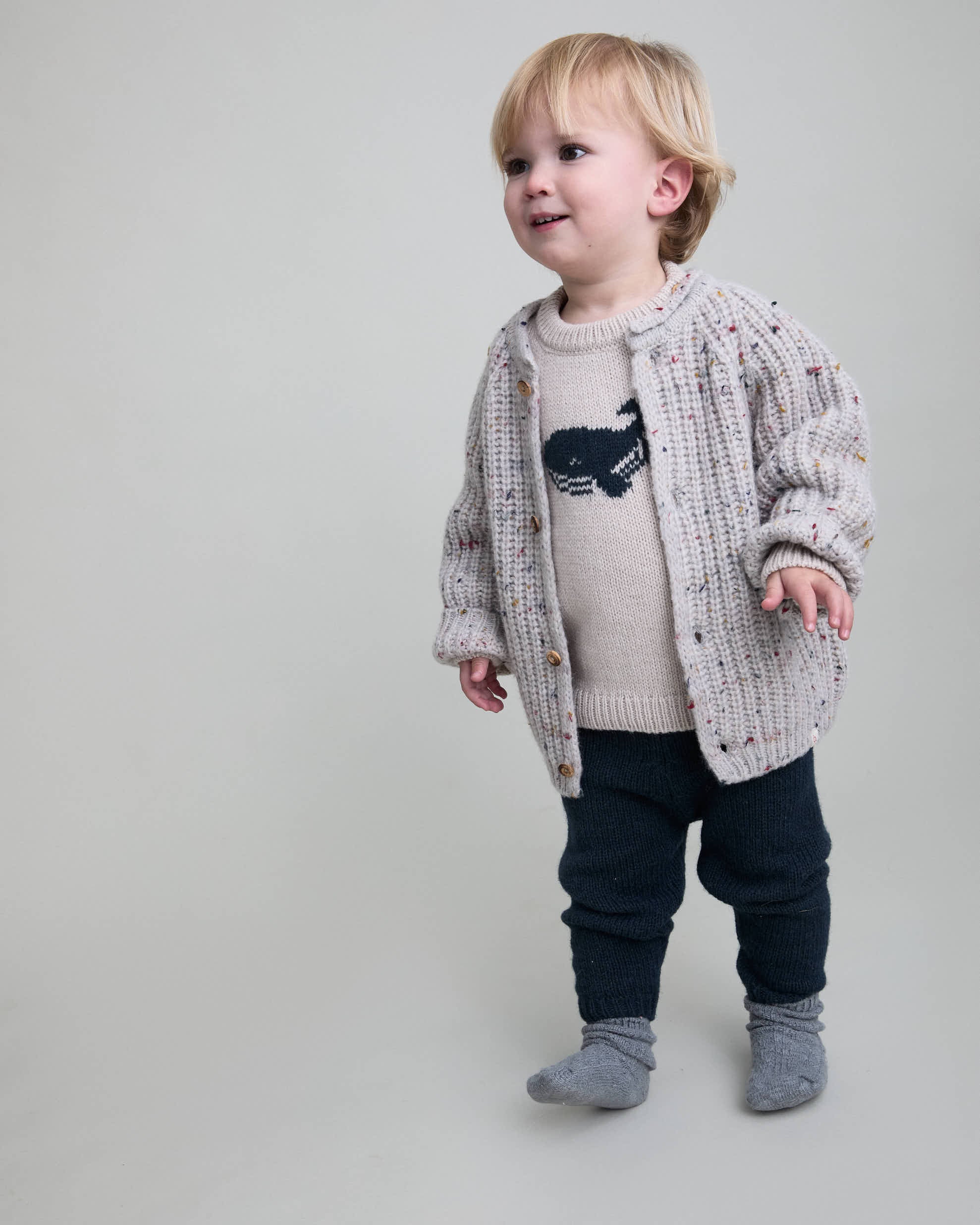 Buho Baby Whale Soft Knit Legging