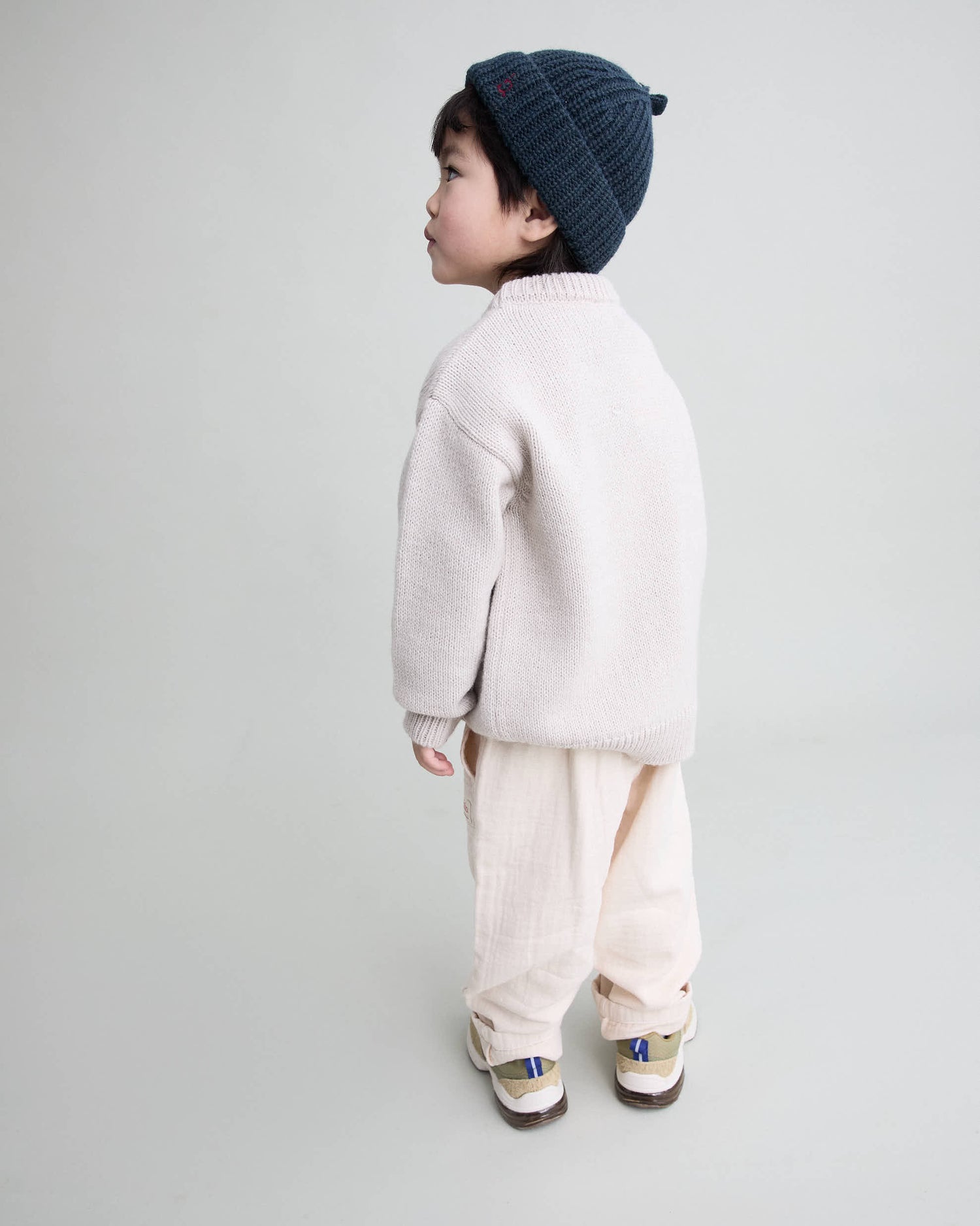 Buho Girls Natural Whale Sweater