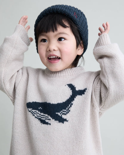 Buho Girls Natural Whale Sweater